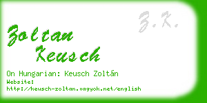 zoltan keusch business card